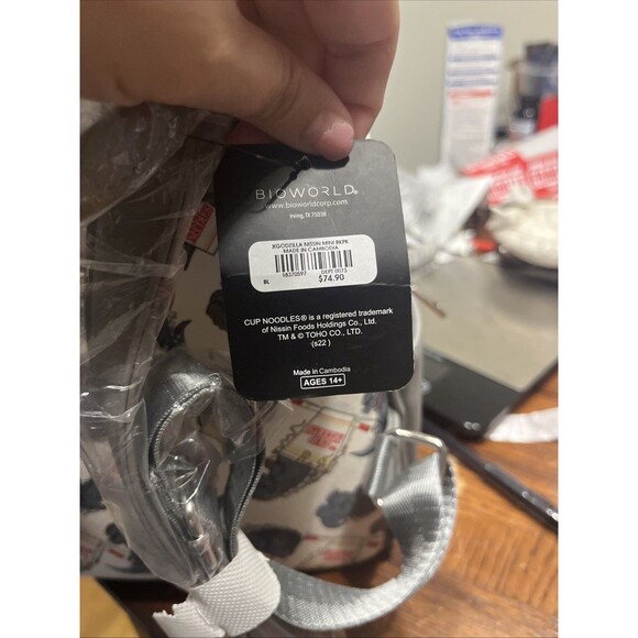 Godzilla Cup Noodles X Nissin Mini Backpack (BoxLunch Exclusive)  Rare ! main image 5